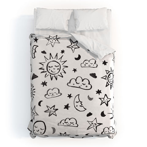 Susanne Kasielke Scandinavian kiddo cosmos II Duvet Cover