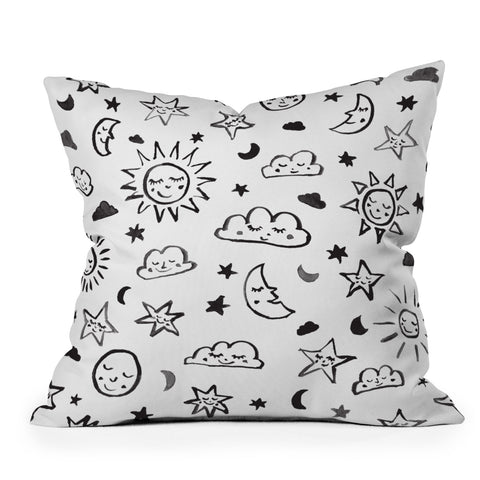Susanne Kasielke Scandinavian kiddo cosmos II Outdoor Throw Pillow