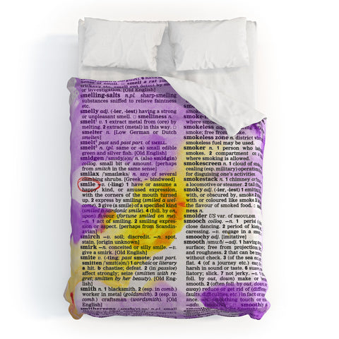 Susanne Kasielke Smile Dictionary Art Duvet Cover