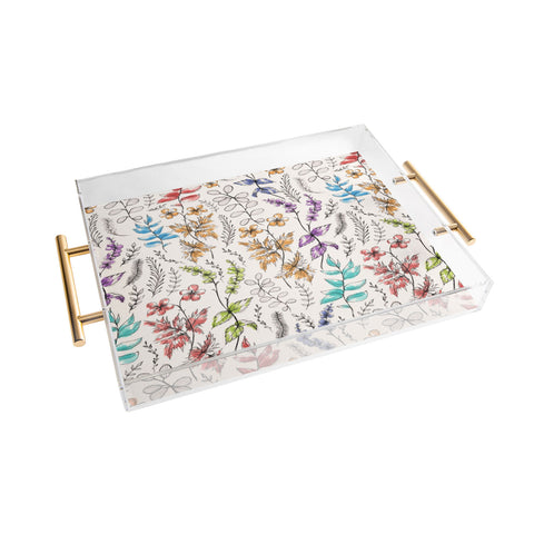 Susanne Kasielke Vintage Flower Garden Acrylic Tray