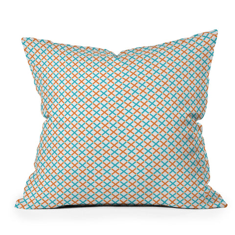 Tammie Bennett X Check Outdoor Throw Pillow