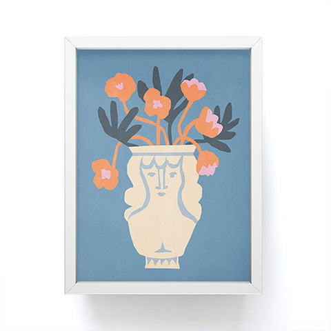 Tasiania Antique head vase Framed Mini Art Print