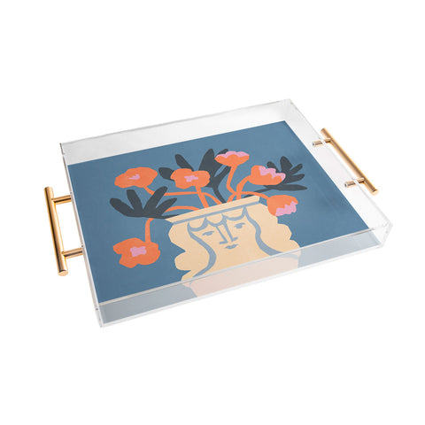 Tasiania Antique head vase Acrylic Tray