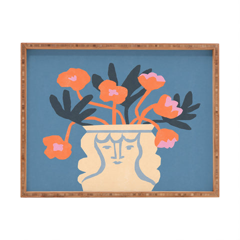 Tasiania Antique head vase Rectangular Tray