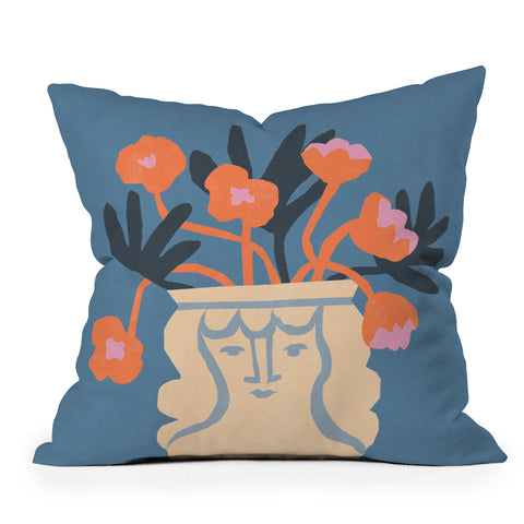 Tasiania Antique head vase Throw Pillow Havenly