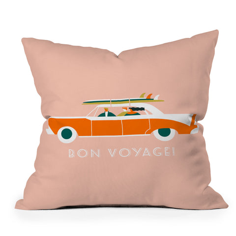 Tasiania Bon voyage Outdoor Throw Pillow