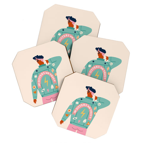 Tasiania In sisters we trust Coaster Set