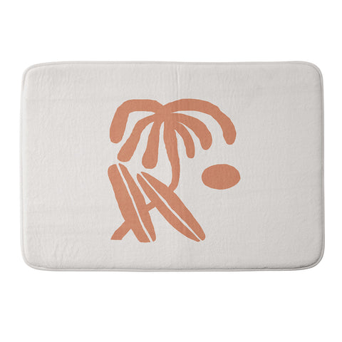 Tasiania Palm and surfboards Memory Foam Bath Mat