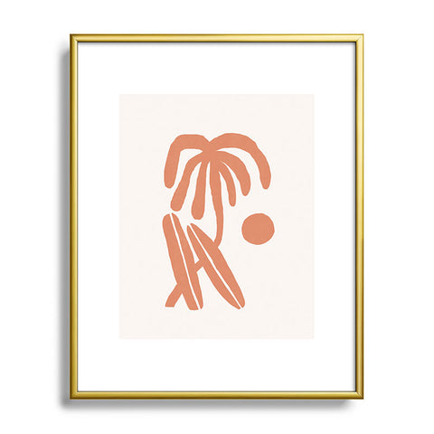 Tasiania Palm and surfboards Metal Framed Art Print