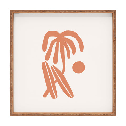 Tasiania Palm and surfboards Square Tray