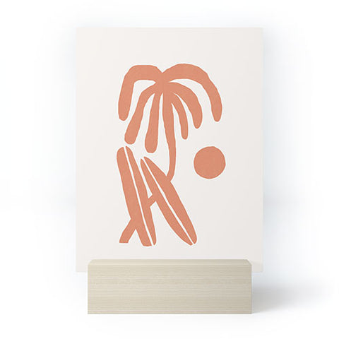 Tasiania Palm and surfboards Mini Art Print
