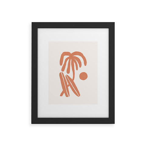 Tasiania Palm and surfboards Framed Art Print