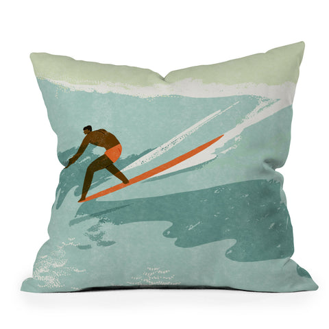Tasiania Riding giants Outdoor Throw Pillow