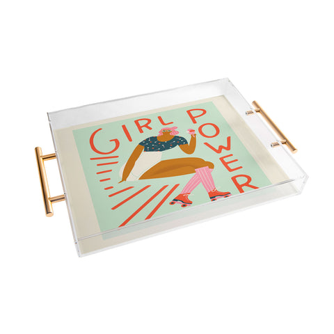 Tasiania Roller skating girl Acrylic Tray