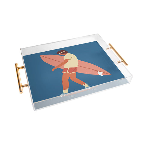 Tasiania Surf poster Acrylic Tray