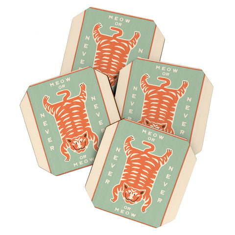 Tasiania Tiger Meow or Never Coaster Set