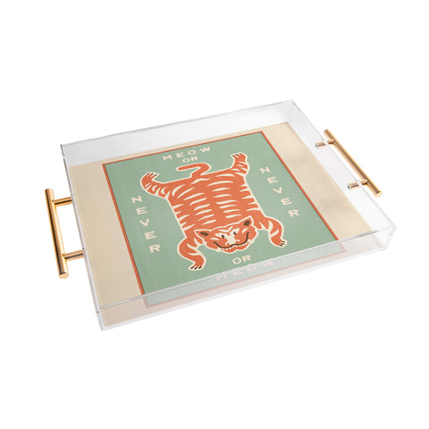 Tasiania Tiger Meow or Never Acrylic Tray