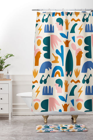 Tasiania Vaya a la playa Shower Curtain And Mat