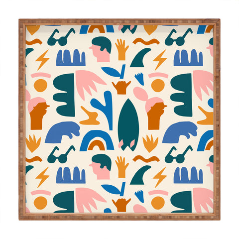 Tasiania Vaya a la playa Square Tray