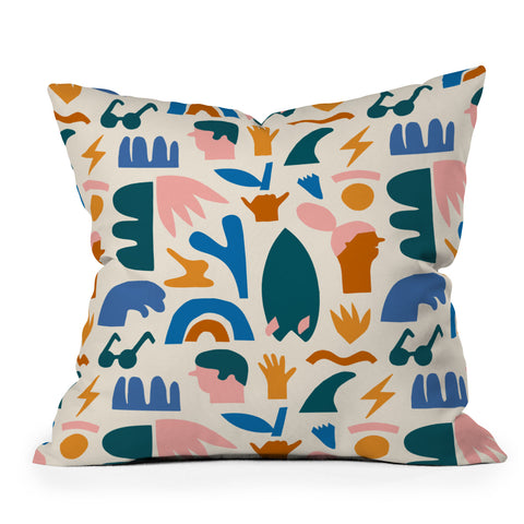 Tasiania Vaya a la playa Throw Pillow