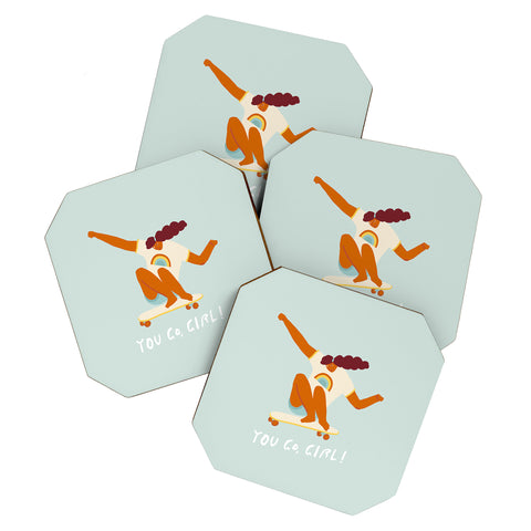 Tasiania You go girl I Coaster Set