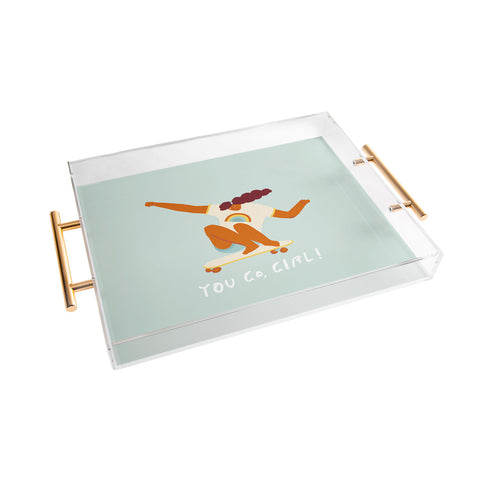 Tasiania You go girl I Acrylic Tray