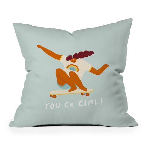 Tasiania You go girl I Outdoor Throw Pillow