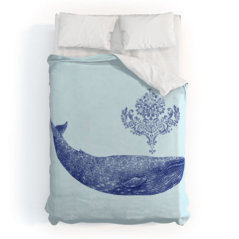 Terry Fan Damask Whale Duvet Cover