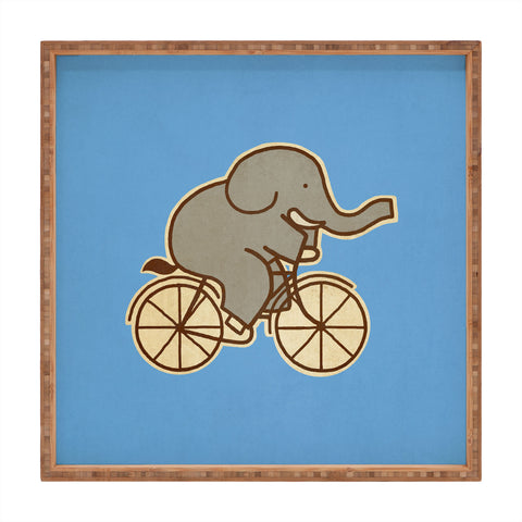 Terry Fan Elephant Cycle Square Tray
