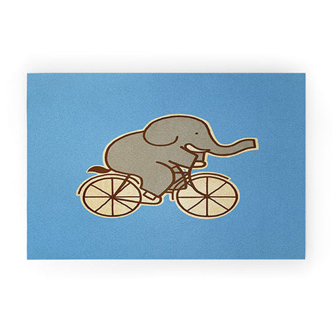 Terry Fan Elephant Cycle Welcome Mat