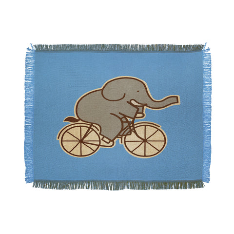 Terry Fan Elephant Cycle Throw Blanket