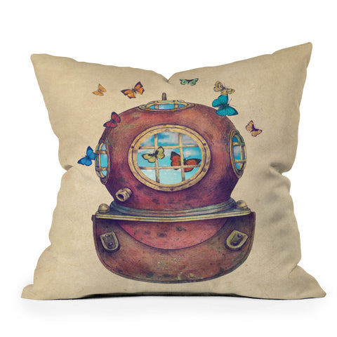 Terry Fan Inner Space Outdoor Throw Pillow
