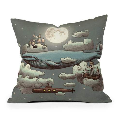 Terry Fan Ocean Meets Sky Outdoor Throw Pillow