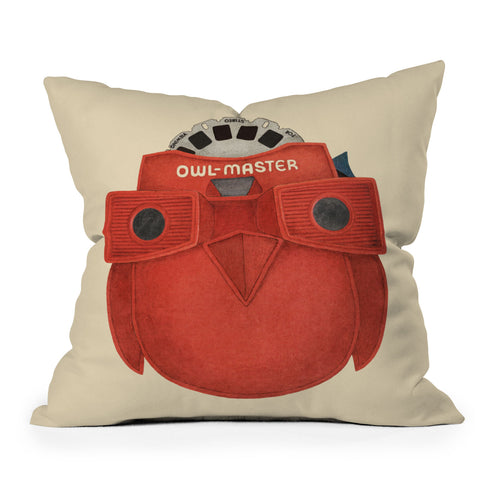 Terry Fan Owl Master Outdoor Throw Pillow