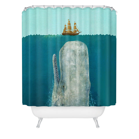 Terry Fan The Whale Shower Curtain
