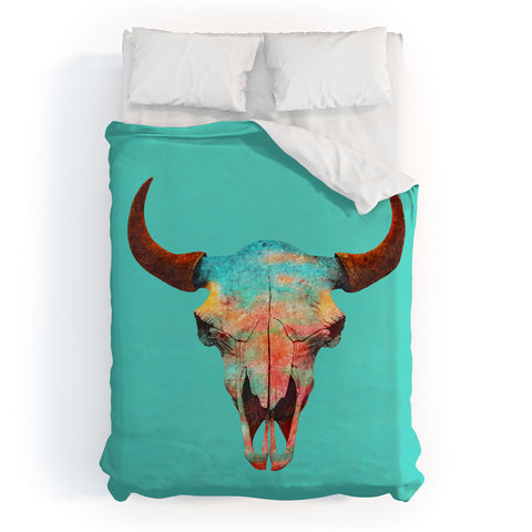 Terry Fan Turquoise Sky Duvet Cover