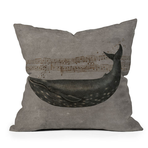 Terry Fan Whale Song Outdoor Throw Pillow