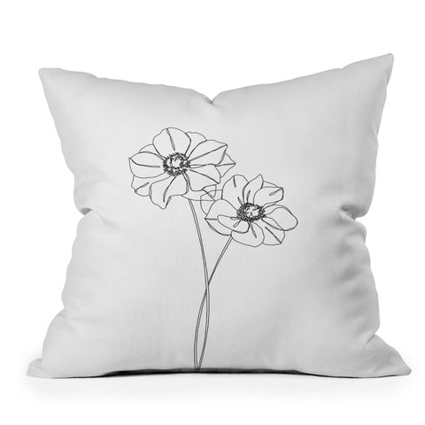 The Colour Study Anemones by The Colour Study Outdoor Throw Pillow