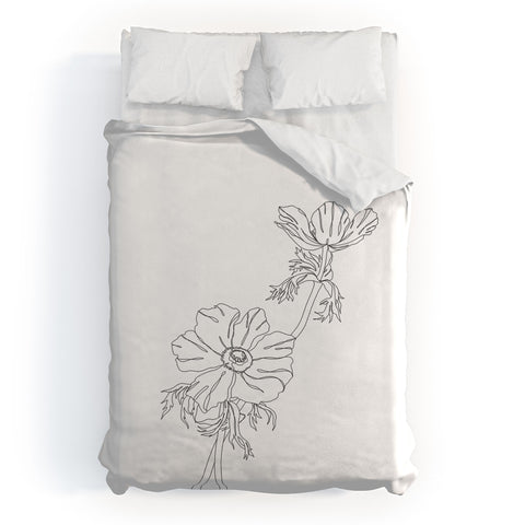 The Colour Study Botanical illustration Joan Duvet Cover