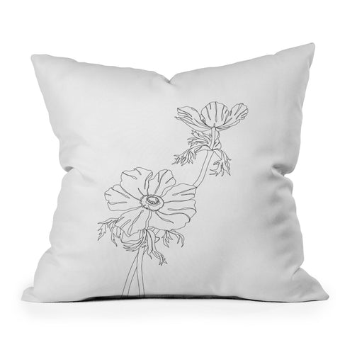 The Colour Study Botanical illustration Joan Outdoor Throw Pillow