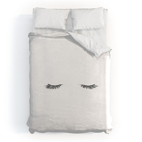 The Colour Study Closed Eyes Lashes Duvet Cover