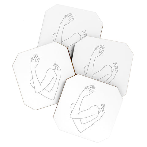 The Colour Study Crossed arms illustration Jill Coaster Set