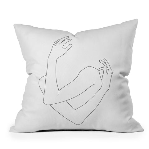 The Colour Study Crossed arms illustration Jill Outdoor Throw Pillow