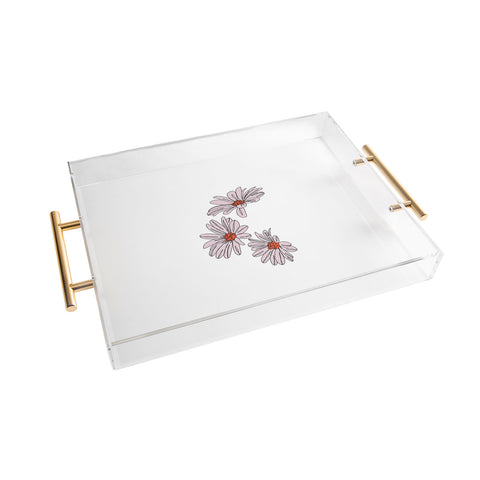 The Colour Study Daisy Illustration Bud Acrylic Tray