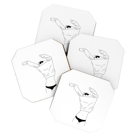 The Colour Study Fashion illustration Cadee Coaster Set