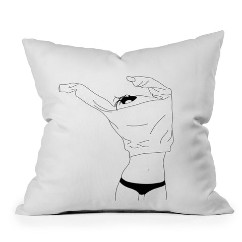 The Colour Study Fashion illustration Cadee Outdoor Throw Pillow