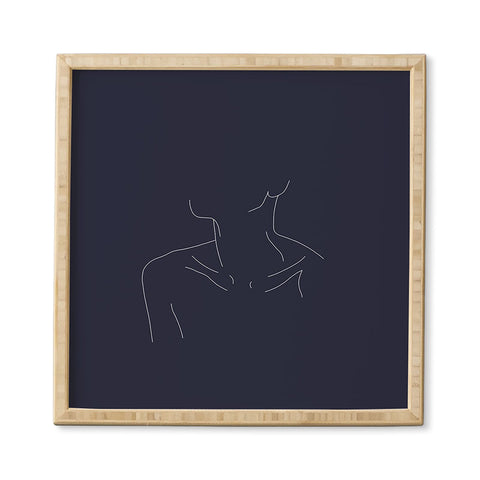 The Colour Study Female Illustration Ali Blue Framed Wall Art