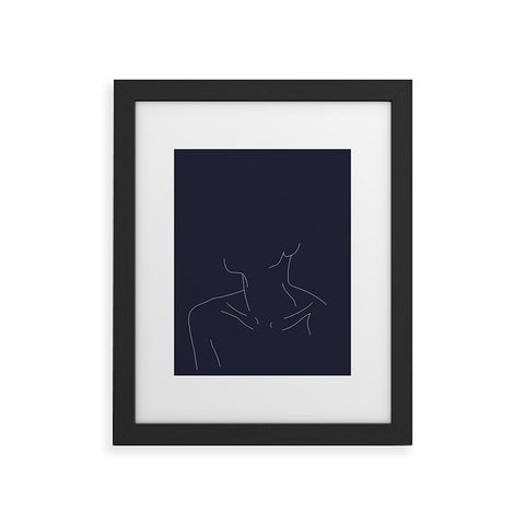 The Colour Study Female Illustration Ali Blue Framed Art Print