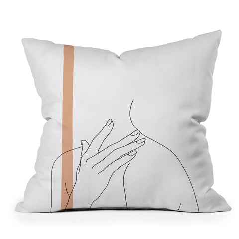The Colour Study Illustration Danna Stripe Outdoor Throw Pillow