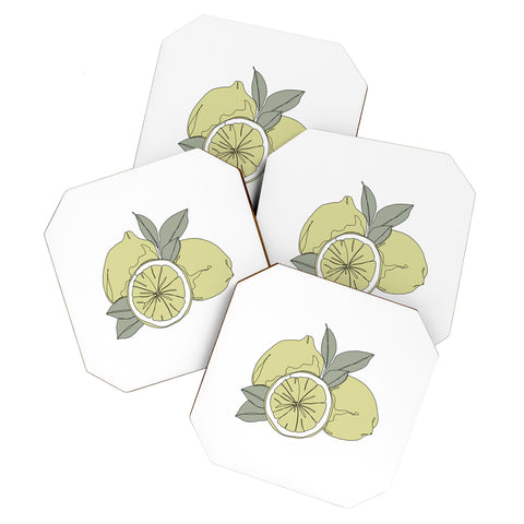 The Colour Study Lemons Artwork Coaster Set